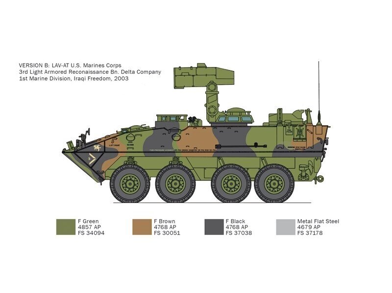 Italeri - LAV-25 TUA, 1/35, 6588 цена и информация | Konstruktori | 220.lv