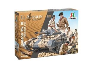 Italeri - Crusader III w/ British Crew El Alamein 1942-2022, 1/35, 6592 цена и информация | Конструкторы и кубики | 220.lv