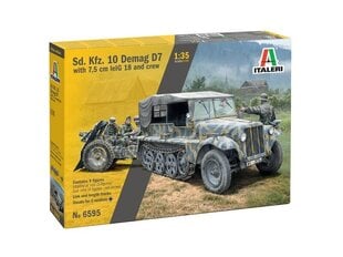 Italeri - Sd. Kfz. 10 Demag D7 with 7,5 cm leIG 18 and crew, 1/35, 6595 цена и информация | Конструкторы и кубики | 220.lv