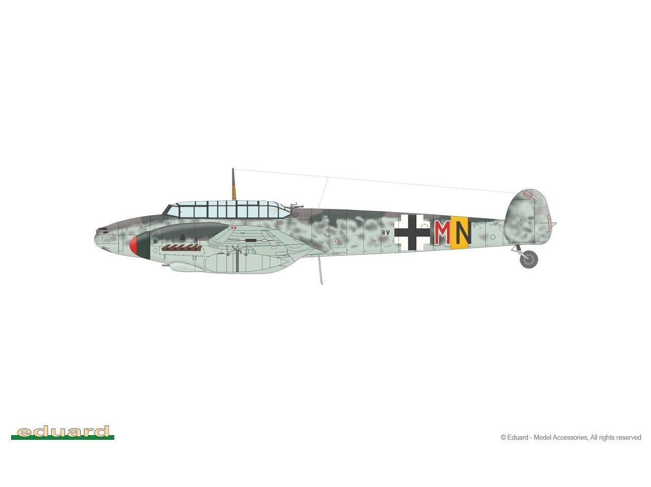 Eduard - Messerschmitt Bf 110G-2 Weekend edition, 1/72, 7468 cena un informācija | Konstruktori | 220.lv