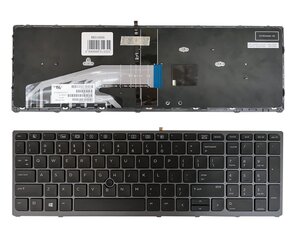Klaviatūra HP ZBook 15 G3, G4, melns cena un informācija | Komponentu piederumi | 220.lv