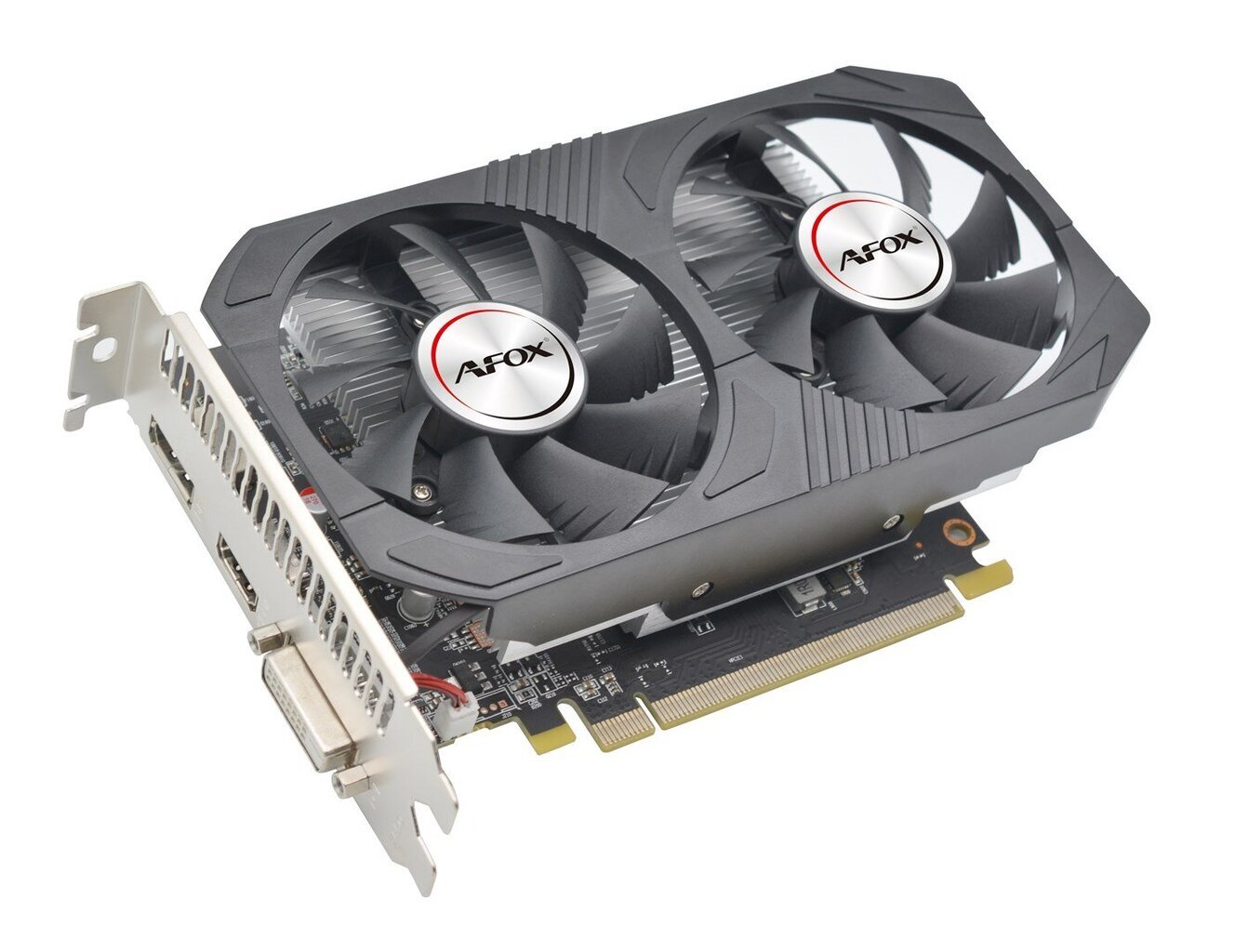 AFOX Radeon RX 560 4GB GDDR5 DVI HDMI DP DUAL FAN (AFRX560-4096D5H4-V2) cena un informācija | Videokartes (GPU) | 220.lv