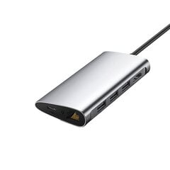 Adapteris UGREEN 50516 CM121 8in1 Type-C Uz HDMI TF/SD PD 1000mbps 3USB3.0 par Huawei P30 MacBook cena un informācija | Adapteri un USB centrmezgli | 220.lv