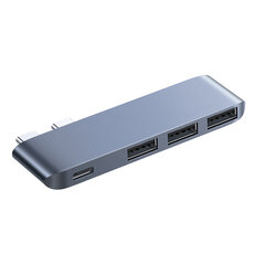 Адаптер Ugreen 60564 CM218 4in1 TYPE-C 3USB3.0 PD для MacBook Air/Pro цена и информация | Адаптеры и USB разветвители | 220.lv