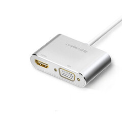 Adapteris UGREEN 50317 CM162 2in1 Type-C Uz HDMI VGA par HUAWEI Mate40/P50 Samsung S20 цена и информация | Адаптеры и USB разветвители | 220.lv