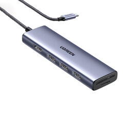 Adapteris UGREEN 20956 CM511 6in1 USB-C Uz HDMI 3USB3.0 SD/TF 4K par HUAWEI Mate40/P50 Samsung S20 cena un informācija | Adapteri un USB centrmezgli | 220.lv