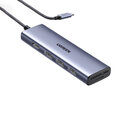 Adapteris UGREEN 20956 CM511 6in1 USB-C Uz HDMI 3USB3.0 SD/TF 4K par HUAWEI Mate40/P50 Samsung S20