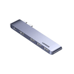 Адаптер Ugreen 60559 CM251 5in1 HDMI 3USB3.0 PD100W для MacBookPro/Air цена и информация | Адаптеры и USB разветвители | 220.lv