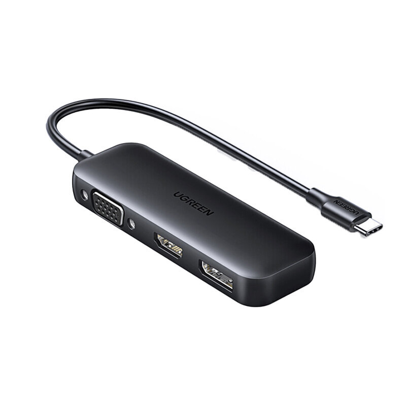 Adapteris UGREEN 60568 CM260 3in1 Type-C Uz HDMI/DP/VGA par HUAWEI Mate40/P50 Samsung S20 cena un informācija | Adapteri un USB centrmezgli | 220.lv