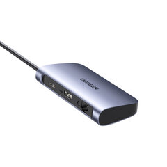 Адаптер Ugreen 50852 CM212 7in1 Type-C До PD100W HDMI 1000mbps 2USB3.0 SD/TF для HUAWEI Mate40/P50 Samsung S20 цена и информация | Адаптеры и USB разветвители | 220.lv