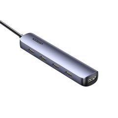 Adapteris UGREEN 20197 CM417 4in1 Type-C Uz HUB HDMI 4USB3.0 par HUAWEI Mate40/P50 Samsung S20 cena un informācija | Adapteri un USB centrmezgli | 220.lv