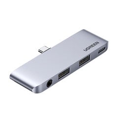 Адаптер Ugreen 20198 CM423 4in1 Type-C До HUB AUX 3.5mm USB3.0 PD100W для iPadPro цена и информация | Адаптеры и USB разветвители | 220.lv