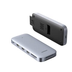 Адаптер Портативный жесткий диск Ugreen 60612 CM440 M.2 NVMe/SATA Type-C До 5V/2A HDMI USB3.2 SD/TF для HUAWEI Mate40/P50 Samsung S20 цена и информация | Адаптеры и USB разветвители | 220.lv