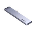 Adapteris UGREEN 80548 CM356 7in1 Type-C Uz PD3.0 2HDMI USB3.0 SD/TF par MacBookPro/Air