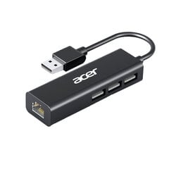 Adapteris Acer A401-BS 4in1 USB Uz 100mbps 3USB2.0 ABS cena un informācija | Adapteri un USB centrmezgli | 220.lv