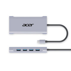 Adapteris Acer HY41-T10-1 11in1 Type-C Uz AUX PD HDMI 100mbps VGA SD/TF 4USB par HUAWEI Mate40/P50 Samsung S20 cena un informācija | Adapteri un USB centrmezgli | 220.lv