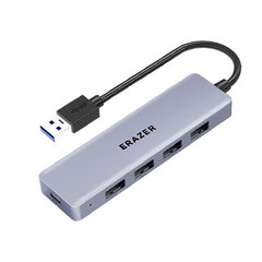 Adapteris ERAZER HA05-2 5in1 Type-C Uz 4USB3.0 Type-C 1m par HUAWEI Mate40/P50 Samsung S20 cena un informācija | Adapteri un USB centrmezgli | 220.lv