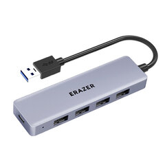 Adapteris ERAZER HA05-3 5in1 Type-C Uz 4USB3.0 Type-C 1.5m par HUAWEI Mate40/P50 Samsung S20 cena un informācija | Adapteri un USB centrmezgli | 220.lv