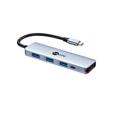 Adapteris Lecoo LKC1303H 5in1 Type-C Uz PD100W HDMI 3USB3.0 par HUAWEI Mate40/P50 Samsung S20 цена и информация | Адаптеры и USB разветвители | 220.lv