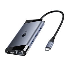 Adapteris Lecoo LKC1322H 6in1 Type-C Uz 3USB3.0 1000mbps HDMI par HUAWEI Mate40/P50 Samsung S20 cena un informācija | Adapteri un USB centrmezgli | 220.lv