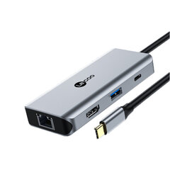 Adapteris Lecoo LKC1306H Type-C Uz 3USB3.0 PD HDMI 1000mbps par HUAWEI Mate40/P50 Samsung S20 cena un informācija | Adapteri un USB centrmezgli | 220.lv