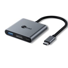 Адаптер Lecoo LKC1327H 3in1 Type-C До USB3.0 PD100W HDMI для HUAWEI Mate40/P50 Samsung S20 цена и информация | Адаптеры и USB разветвители | 220.lv