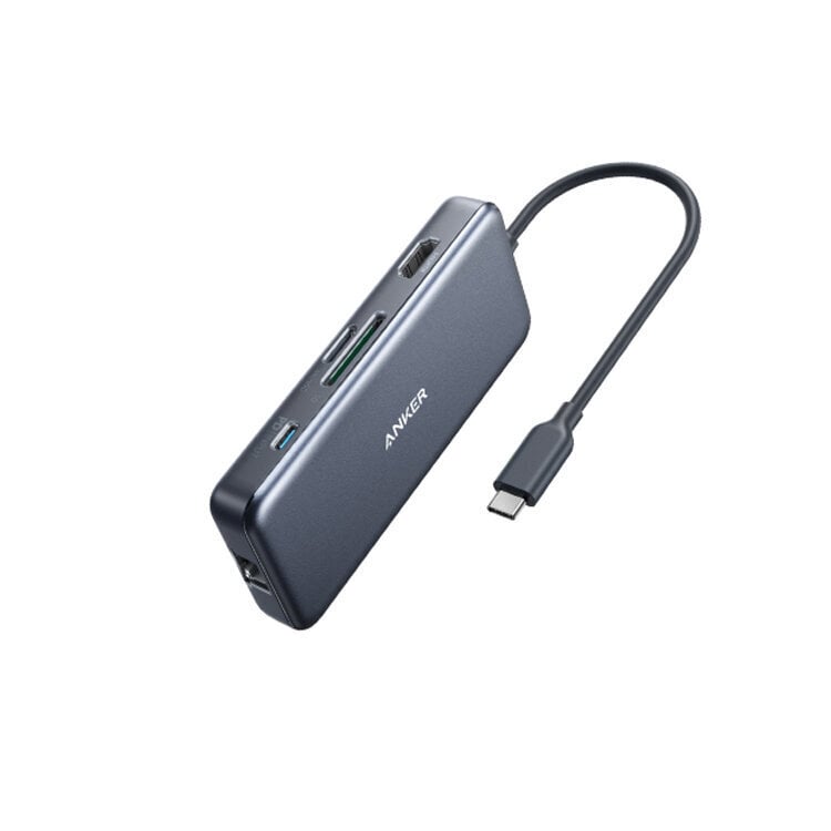 Adapteris ANKER A8352 7in1 Type-C Uz 2USB3.0 HDMI PD SD 1000mbps par HUAWEI Mate40/P50 Samsung S20 cena un informācija | Adapteri un USB centrmezgli | 220.lv