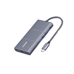 Adapteris ANKER A8366 6in1 Type-C Uz HDMI SD/MicroSD PD100W 2USB3.1 AUX 3.5mm par HUAWEI Mate40/P50 Samsung S20 цена и информация | Адаптеры и USB разветвители | 220.lv