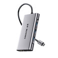 Adapteris SAMZHE TC-DK 10in1 Type-C Uz 3USB3.0 1000mbps VGA AUX 3.5mm PD100W HDMI SD/TF par HUAWEI Mate40/P50 Samsung S20