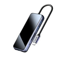 Адаптер Samzhe GT8K 8in1 Type-C До HDMI SD/TF 3USB3.0 Type-C 1000mbps для HUAWEI Mate40/P50 Samsung S20 цена и информация | Адаптеры и USB разветвители | 220.lv