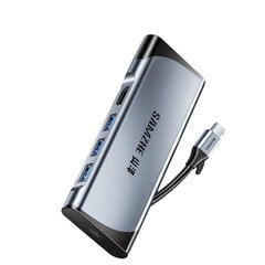Адаптер Samzhe DK-S05X 5in1 Type-C До HDMI PD 3USB3.0 для HUAWEI Mate40/P50 Samsung S20 цена и информация | Адаптеры и USB разветвители | 220.lv