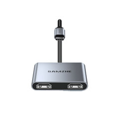 Адаптер Samzhe DK-H4 4in1 Type-C До 2HDMI USB2.0 PD100W для HUAWEI Mate40/P50 Samsung S20 цена и информация | Адаптеры и USB разветвители | 220.lv