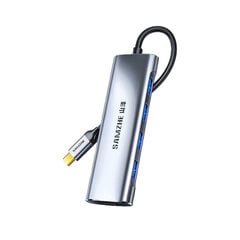 Адаптер Samzhe TH-05 5in1 Type-C До HDMI 4USB3.0 для HUAWEI Mate40/P50 Samsung S20 цена и информация | Адаптеры и USB разветвители | 220.lv