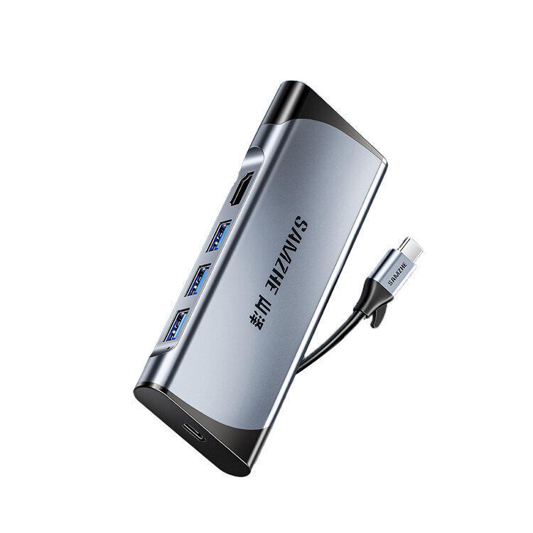 Adapteris SAMZHE DK-S05 5in1 Type-C Uz HDMI 3USB3.0 PD100W par HUAWEI Mate40/P50 Samsung S20 цена и информация | Adapteri un USB centrmezgli | 220.lv