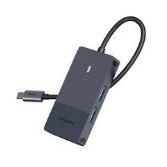 Адаптер Pisen NJ-TC04 5in1 Type-C До HDMI 2USB3.0 PD100W 1000mbps для HUAWEI Mate40/P50 Samsung S20 цена и информация | Адаптеры и USB разветвители | 220.lv