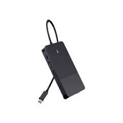 Адаптер Pisen NJ-TC06 10in1 Type-C До HDMI 3USB3.0 PD100W SD/TF 1000mbps VGA AUX 3.5mm для HUAWEI Mate40/P50 Samsung S20 цена и информация | Адаптеры и USB разветвители | 220.lv
