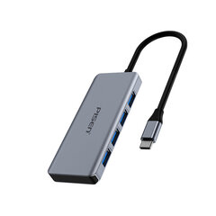 Адаптер Pisen NJ-HB07 4in1 Type-C До 4USB3.0 для HUAWEI Mate40/P50 Samsung S20 цена и информация | Адаптеры и USB разветвители | 220.lv