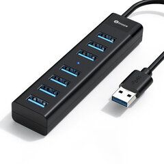 Adapteris BIAZE HUB28 7in1 USB Uz 7USB3.0 ABS 0.3m cena un informācija | Biaze Datortehnika | 220.lv