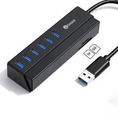 Adapteris BIAZE HUB29 8in1 USB Uz 6USB3.0 SD/TF ABS 0.3m cena un informācija | Adapteri un USB centrmezgli | 220.lv