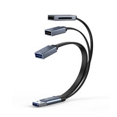 Adapteris BIAZE HUB31 4in1 USB Uz USB3.0 USB2.0 SD/TF ABS cena un informācija | Biaze Datortehnika | 220.lv