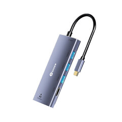 Adapteris BIAZE R27 6in1 Type-C Uz 3USB3.0 HDMI 1000mbps PD par HUAWEI Mate40/P50 Samsung S20 цена и информация | Адаптеры и USB разветвители | 220.lv