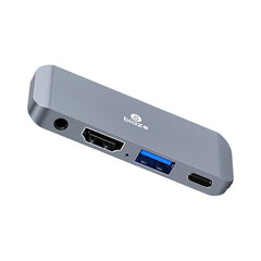 Adapteris BIAZE R31 4in1 Type-C Uz USB3.0 PD60W HDMI AUX 3.5mm par HUAWEI Mate40/P50 Samsung S20 iPad Pro цена и информация | Адаптеры и USB разветвители | 220.lv