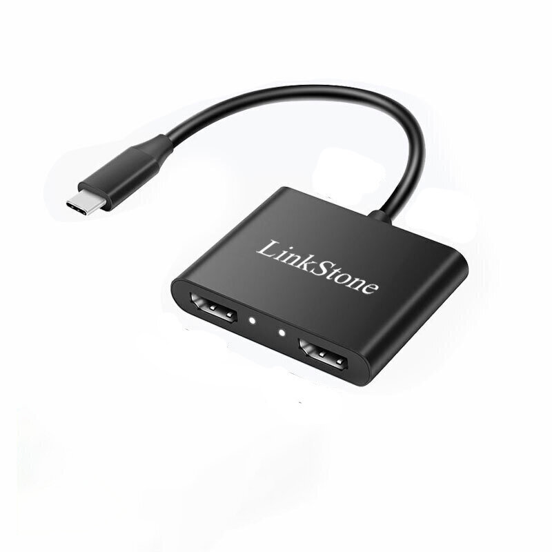 Adapteris LinkStone C318F 4in1 Type-C Uz PD 2HDMI USB3.0 Type-C par HUAWEI Mate40/P50 Samsung S20 цена и информация | Adapteri un USB centrmezgli | 220.lv