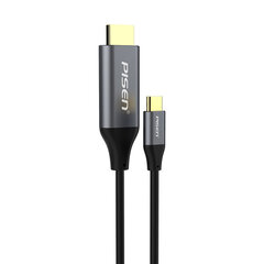 Adapteris Pisen CH101-1800 Type-C Uz HDMI Pelēks cena un informācija | Kabeļi un vadi | 220.lv