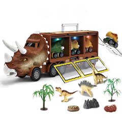 Kravas automašīna ar mūziku Dino - brūna cena un informācija | Rotaļlietas zēniem | 220.lv