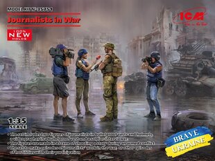 Līmējošais modelis ICM 35751 Journalists in War (4 figures) 1/35 cena un informācija | Līmējamie modeļi | 220.lv