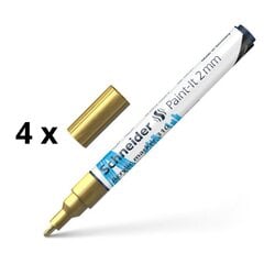 Акриловый маркер Schneider Paint-I 310, 2 мм, Golden Sp. Пакет 4 ПК. цена и информация | Письменные принадлежности | 220.lv