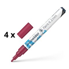 Akrila marķieris Šneiders Paint-I 310, 2 mm, Bordo sp. 4. pakete. cena un informācija | Rakstāmpiederumi | 220.lv