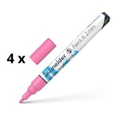 Акриловый маркер Schneider Paint-I 310, 2 мм, пастель Pink Sp. Пакет 4 ПК. цена и информация | Письменные принадлежности | 220.lv