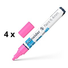 Акриловый маркер Schneider Paint-It 320, 4 мм, Pink Sp. Пакет 4 ПК. цена и информация | Письменные принадлежности | 220.lv